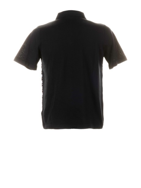 Patterned short-sleeved polo shirt with buttons 2