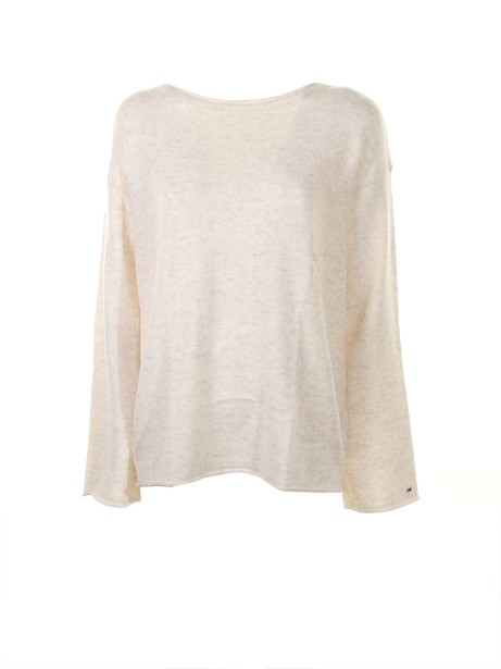 Pullover relaxed fit con scollatura a barca Pullover relaxed fit con scollatura a barca