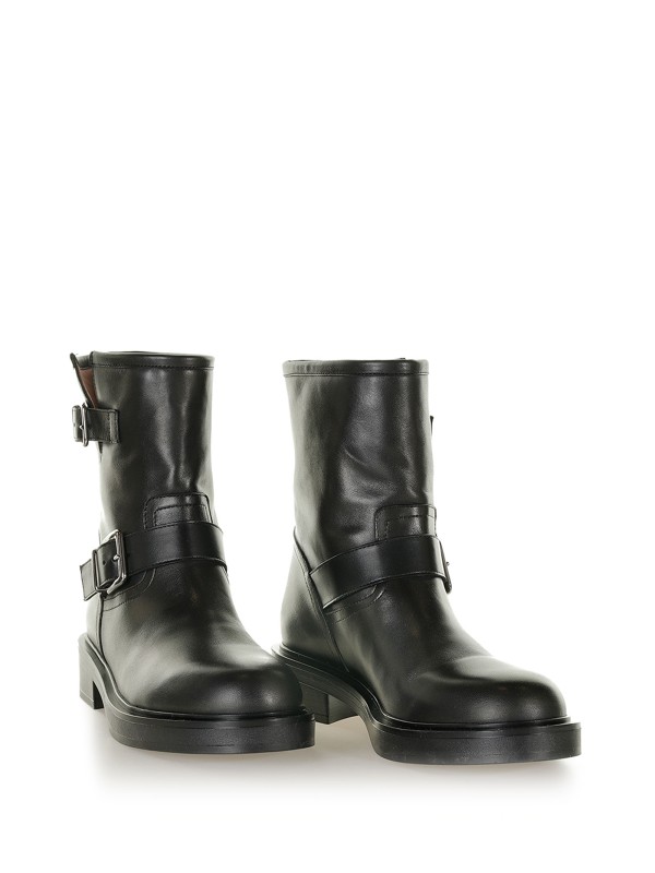 Stivaletto Fabia in pelle con fibbie