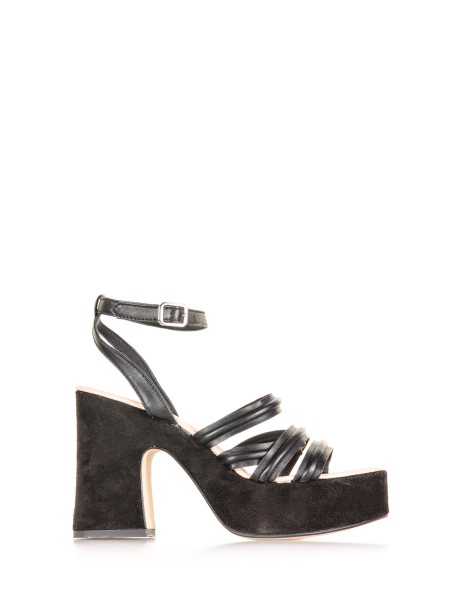 Platform suede sandal