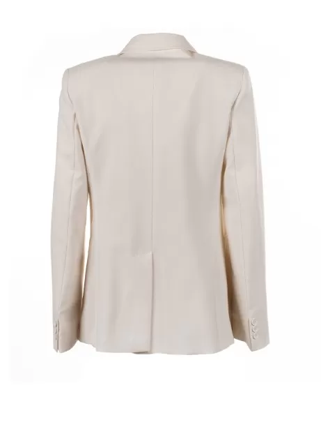 Tailored blazer in wool canvas