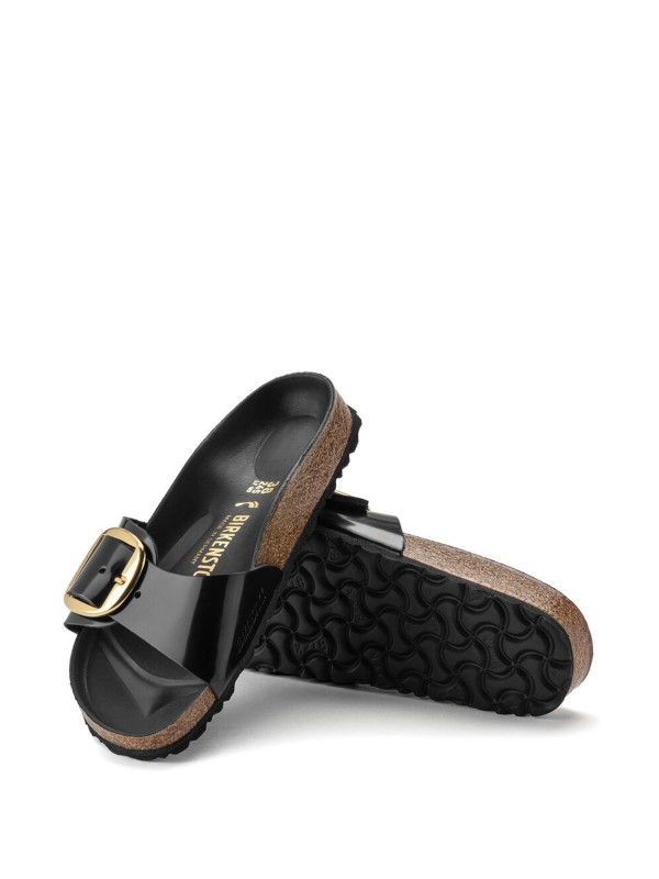Madrid Big Buckle leather slipper