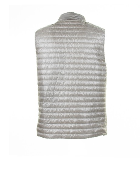 Gilet trapuntato verde con zip