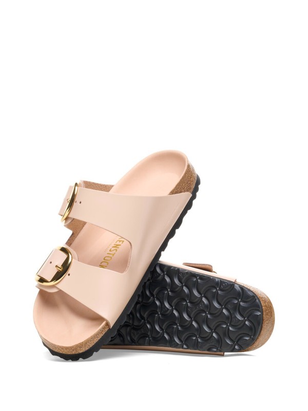 Ciabatta Arizona Big Buckle cipria in pelle