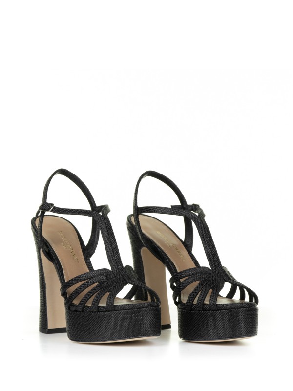 Open sandal with platform