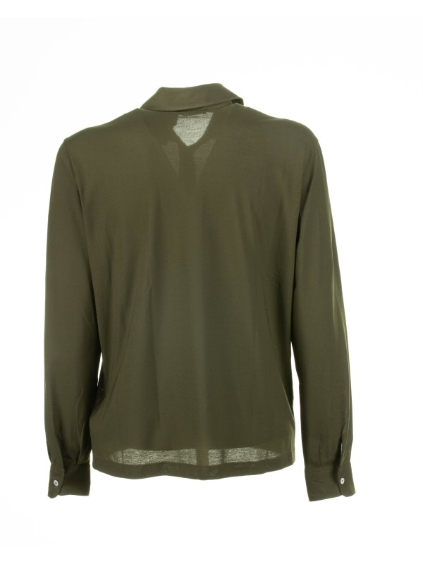 Camicia a maniche lunghe verde