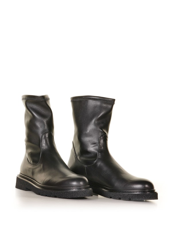 Black ankle boot in soft leather