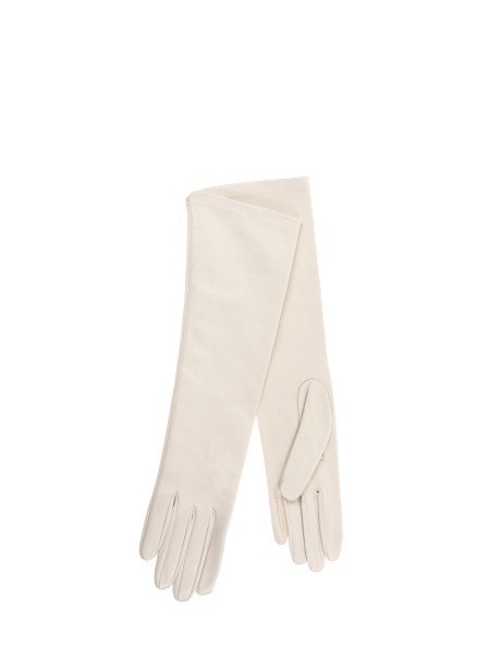 Long nappa leather gloves