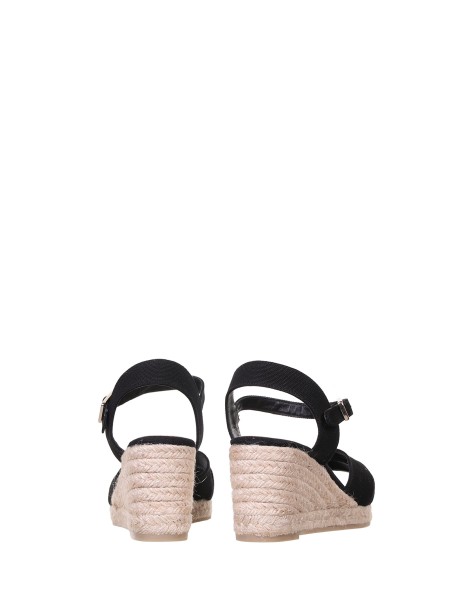 Sandalo Canvas con zeppa