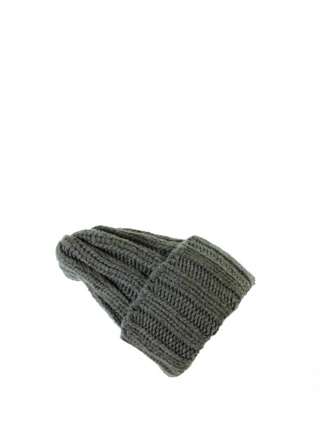 Military green cashmere beanie