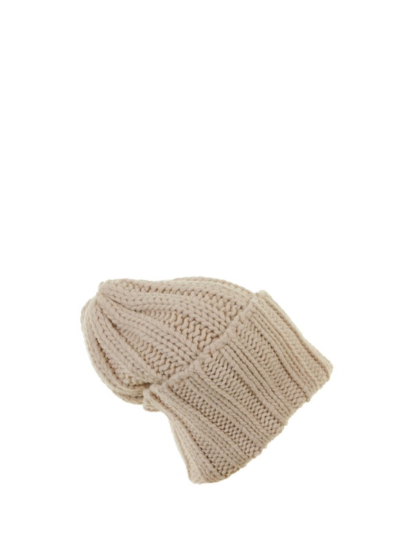 Berretto in cashmere vaniglia