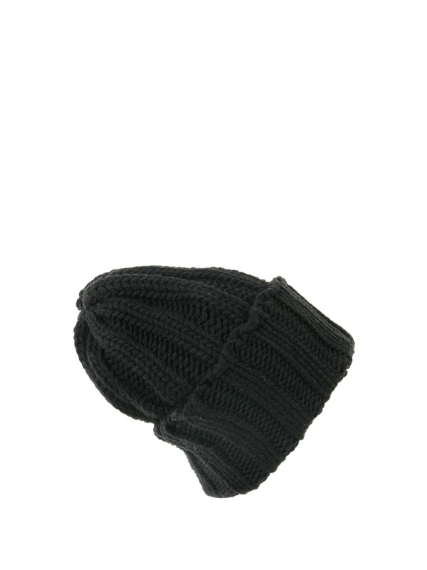 Berretto in cashmere nero