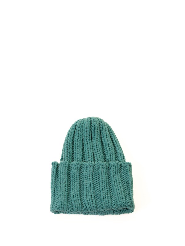 Green cashmere beanie