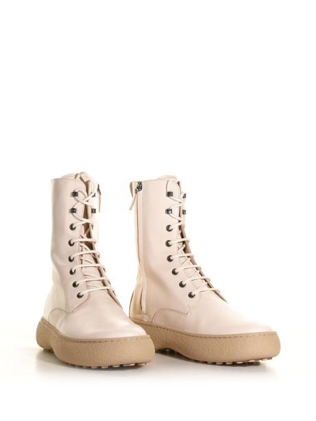 Stivaletto biker stringato in pelle 2