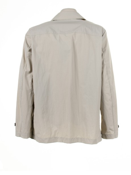 Giacca beige con zip e colletto