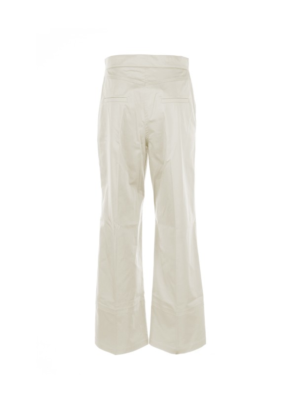 High-waisted wide leg trousers