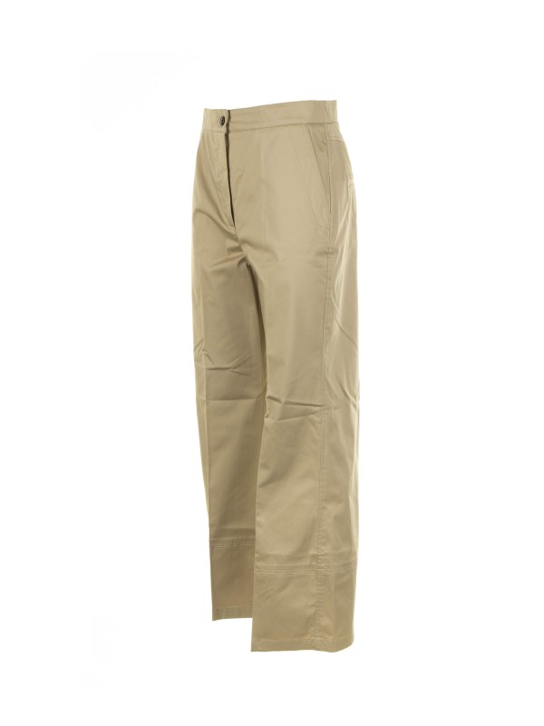 High-waisted wide leg trousers